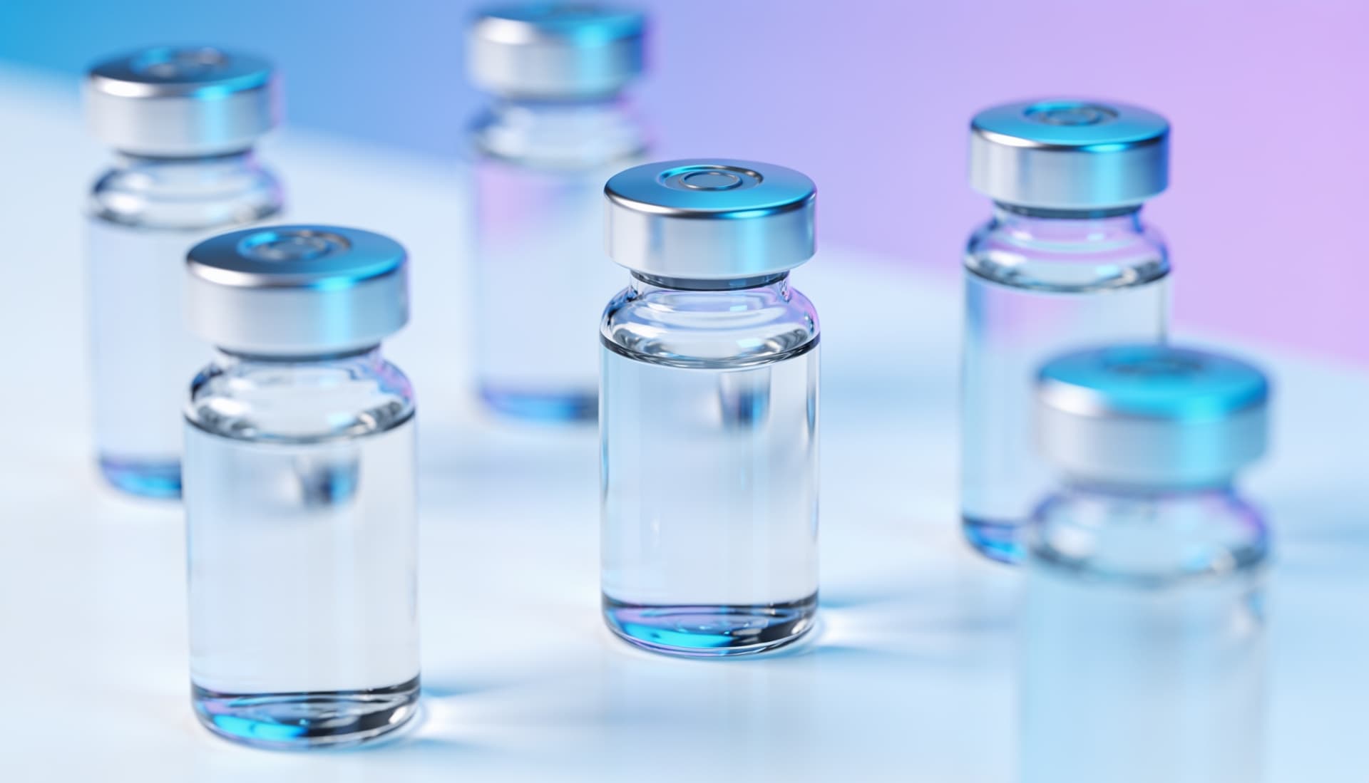 Peptide vials in a laboratory setting